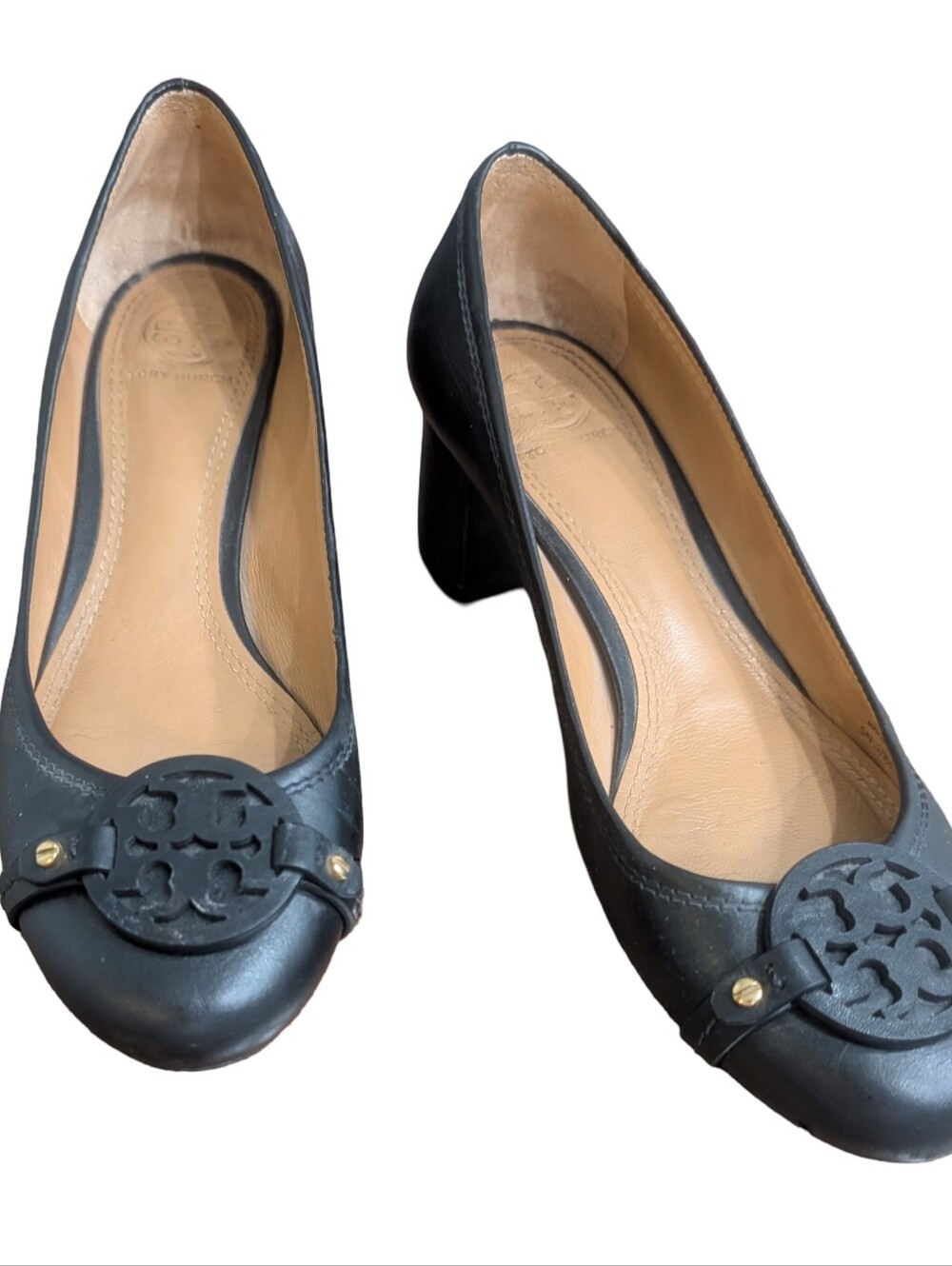 Tory Burch Miller Block Heel Pumps – Size 8